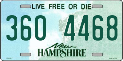 NH license plate 3604468