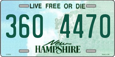 NH license plate 3604470