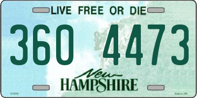 NH license plate 3604473