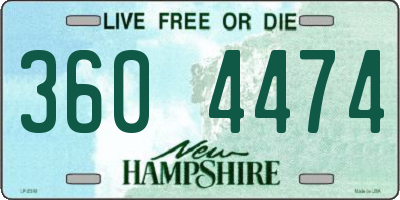 NH license plate 3604474