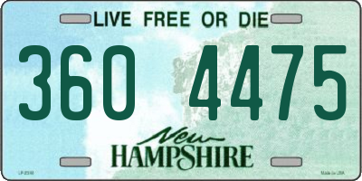 NH license plate 3604475