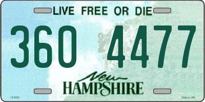 NH license plate 3604477
