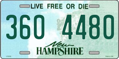 NH license plate 3604480