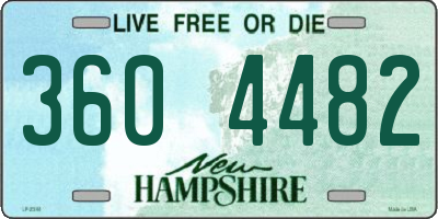 NH license plate 3604482