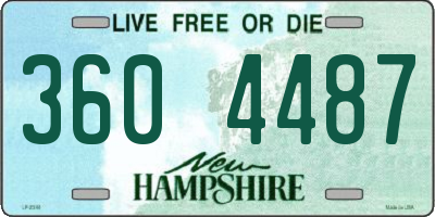 NH license plate 3604487