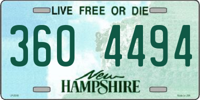 NH license plate 3604494