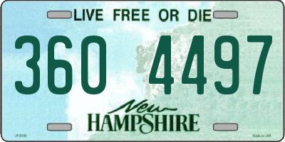 NH license plate 3604497