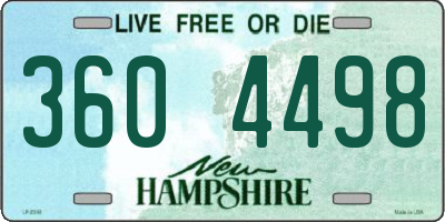 NH license plate 3604498