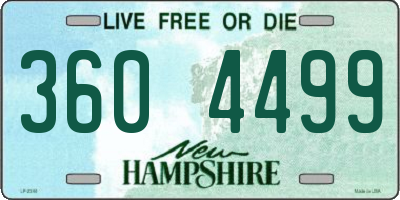 NH license plate 3604499