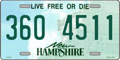 NH license plate 3604511