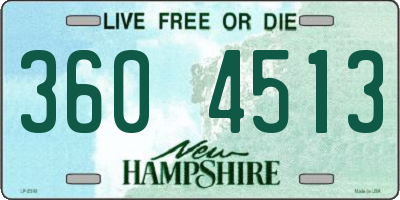 NH license plate 3604513