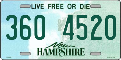 NH license plate 3604520