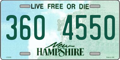 NH license plate 3604550