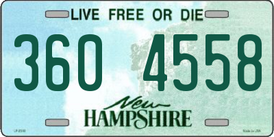 NH license plate 3604558