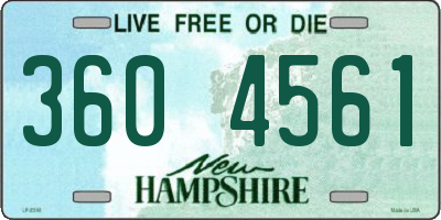 NH license plate 3604561