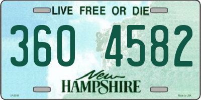 NH license plate 3604582