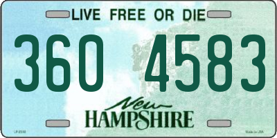 NH license plate 3604583