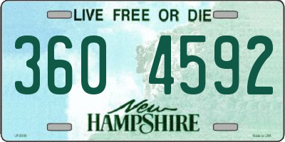 NH license plate 3604592