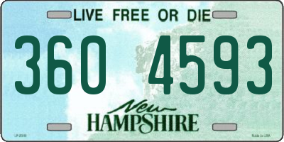 NH license plate 3604593