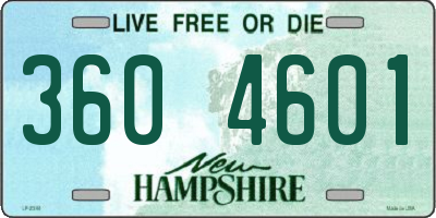 NH license plate 3604601