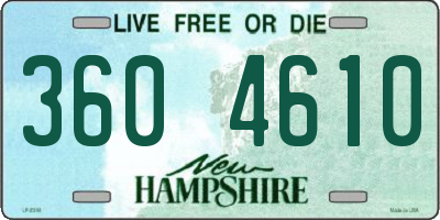 NH license plate 3604610