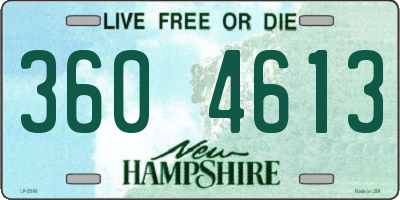 NH license plate 3604613