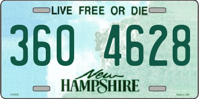 NH license plate 3604628