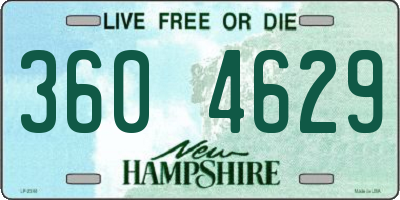 NH license plate 3604629