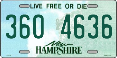 NH license plate 3604636