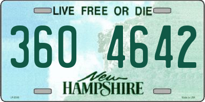 NH license plate 3604642