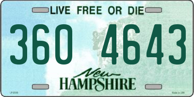 NH license plate 3604643