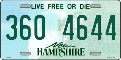 NH license plate 3604644