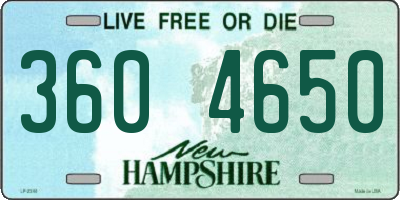 NH license plate 3604650