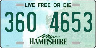 NH license plate 3604653