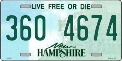 NH license plate 3604674