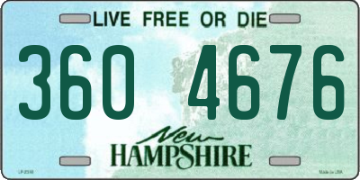 NH license plate 3604676