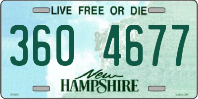 NH license plate 3604677