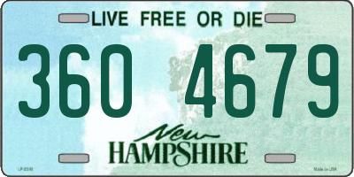 NH license plate 3604679