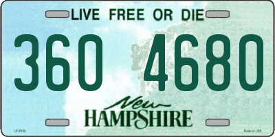 NH license plate 3604680