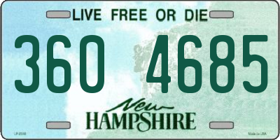 NH license plate 3604685