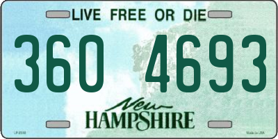 NH license plate 3604693
