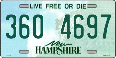 NH license plate 3604697