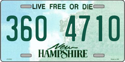 NH license plate 3604710