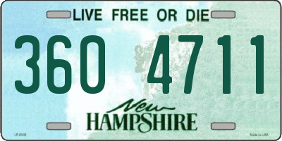 NH license plate 3604711