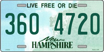 NH license plate 3604720