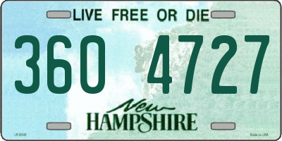 NH license plate 3604727