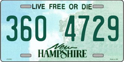 NH license plate 3604729