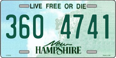 NH license plate 3604741