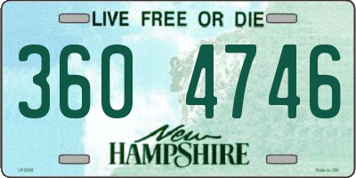 NH license plate 3604746