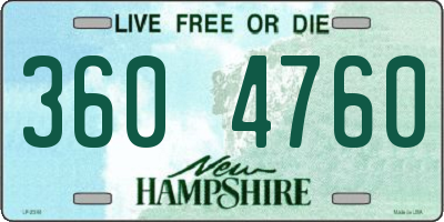 NH license plate 3604760